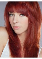 Professional Polished Youthful Long Layered Human Hair Wig
