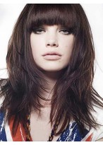 Long Straight Layered 100% Human Hair Wig