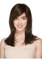 Side Parting Bang Human Hair Capless Wig 