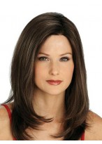 Beautiful Long Lace Front Straight Human Hair Wig 
