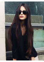 100% Remy Human Hair Soft Long Straight Lace Front Wig  