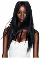 22" Long Straight Full Lace Remy Human Hair Wig  