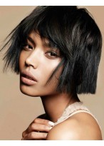 Short Straight Full Lace Remy Human Hair Wig   
