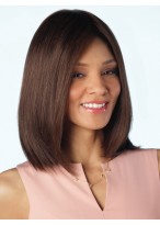 Natural Straight Full Lace Wig With Centerpart  