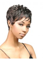 Chic Short Cut Capless Curly Synthetic Wig 