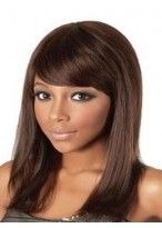 Mid-Length Straight Remy Human Hair Wig 