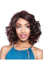 Charming Medium-length Cruly Lace Front Wig 