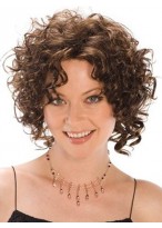 Angelina Medium Length Curly Synthetic Wig 