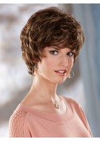 Short Tousled Wavy Synthetic Capless Wig 