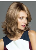 Shoulder Length Wavy Synthetic Capless Wig For Women 