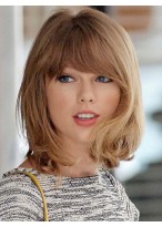 Youthful Short Loose Wave Taylor Swift Hairstyle Synthetic Wig 