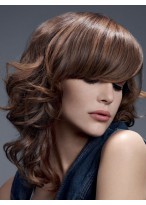 Mid-Length Wavy Natural Synthetic Capless Wig 