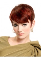 Fashion Short Machine Made Synthetic Wig 
