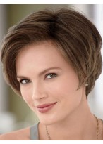 Lace Front Side-Swept Bangs Flattering Bob Style Human Hair Wig 