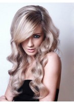Elegant Long Wavy Synthetic Front Lace Wig 