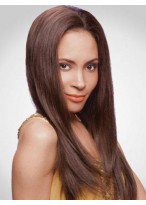 Long Human Hair Straight Lace Front Wig 