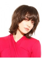 Medium Length Natural Straight Lace Front Wig 
