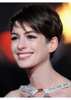 Anne Hathaway Pixie Human Hair Lace Front Wig 
