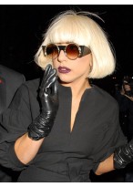 Classic Short Straight Lady Gaga Capless Wig for Woman 