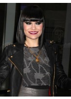 Classic Medium Straight Jessie J Synthetic Capless Wig for Woman 