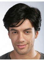 Short Full Lace Remy Human Hair Mens Wig