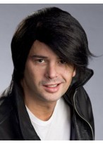 Short Straight Synthetic Capless Elvis Costume Wig