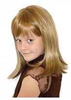 Hand-Tied Full Lace Shoulder Length Kids Wigs 