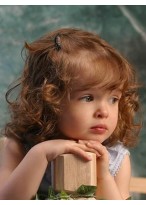 Remy Human Hair Lovely Curly Kids Wig 