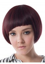Short Synthetic Wig With Bob Style 
