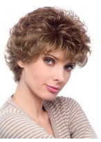 Short Curly Classic Style Synthetic Capless Wig 