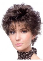 Short Curly Classic Style Synthetic Capless Wig 