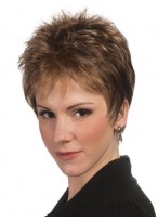 Short Synthetic Pixie Cut Natural Straight Wig 