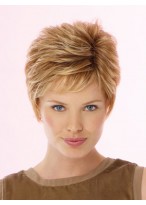 Short Textured Hairstyle Synthetic Lace Front Wig 