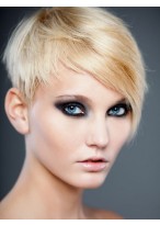 Short Straight Concise Blonde Top Quality Synthetic Hair Wig  