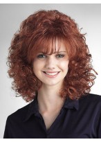 Synthetic Curly Capless Medium Wig 