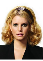 Mid Length Synthetic Spiral Wavy Half Wig