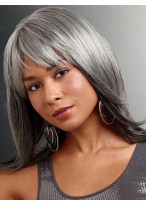 Lace Front Synthetic Foxy Silver Wig 