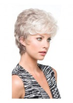 Carefree Side Parting Synthetic Capless Grey Wig 