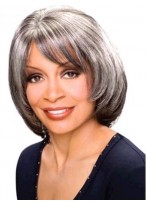 Mid-length Straight Synthetic Capless Wig