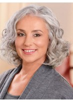 Medium Curly Synthetic Capless Wig 