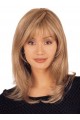 Mid Length 100% Human Hair Lace Front Layered Wig