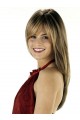 24" Silky Human Hair Straight With Layered Wig