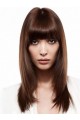 Remy Human Hair Capless Wig with Bangs