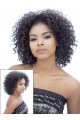 Medium Length Natural Curly Synthetic 3/4 Wig