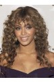 European Style Long Curly Brown African American Lace Wigs for Women