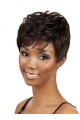 Cute Short Straight Side Bang African American Lace Wigs for Women 6 Inch