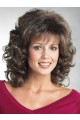 Soft Bouncy Wavy Synthetic Mid-Length Wig