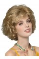 Medium Length Tousled Curls and Side Swept Bangs Wig