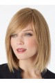 Bob Style Remy Human Hair Lace Wig with Side Swept Fringe