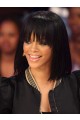 Rihanna Bob Style Dark Black Straight Wig